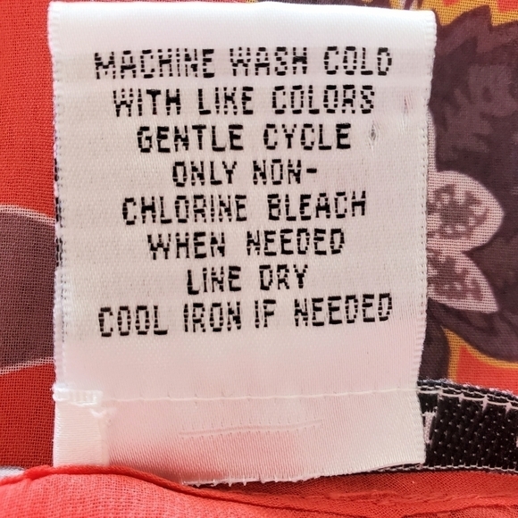 2/$35 Sale COMO Design Bohemian Orange Paisley Print Flowy Top Size S (8-10)EUC - Picture 11 of 11